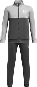 Under Armour Rival Colorblock Trainingsanzug castlerock light heather/white (Junior)