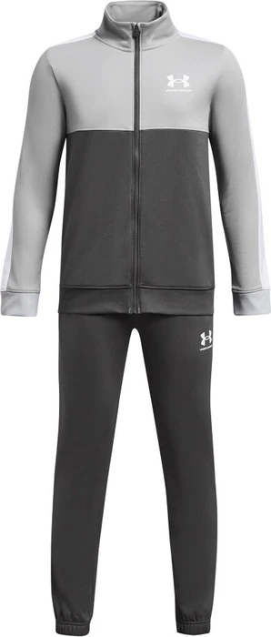 Under Armour Rival Colorblock Trainingsanzug castlerock light heather/white (Junior)