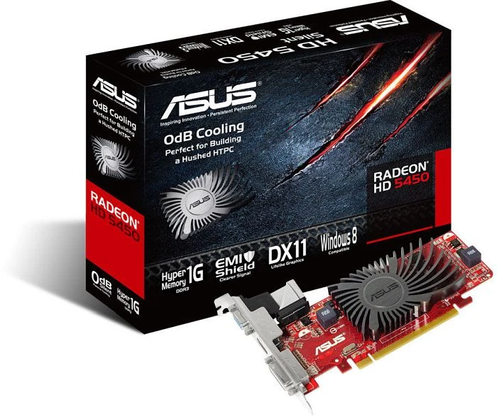 ASUS Radeon HD 5450 Silent V2, HD5450-SL-HM1GD3-L-V2, 512MB DDR3, VGA, DVI, HDMI