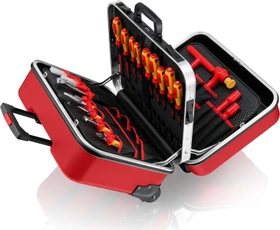 Knipex BIG Twin Move RED Elektro Kompetenz Handwerkzeugset inkl. Koffer, 47-tlg.