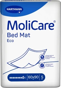 Hartmann MoliCare Bed Mat Eco 9 Tropfen Bettschutzeinlage, 60x90cm, 5 Stück