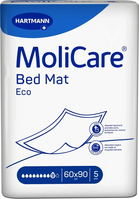 Hartmann MoliCare Bed Mat Eco 9 Tropfen Bettschutzeinlage, 60x90cm, 5 Stück