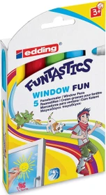 edding 16 Funtastics Windows Fun, farblich sortiert, 5er-Set