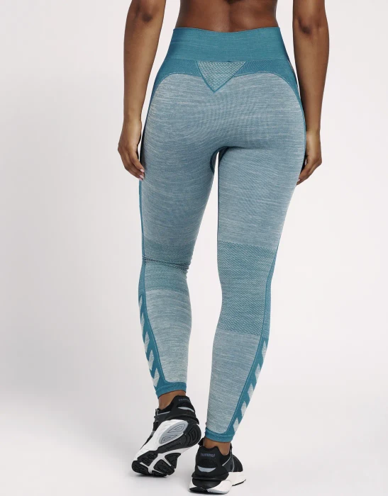 hummel CLEA Seamless Tight Hose lang blue coral/marshmallow (Damen)