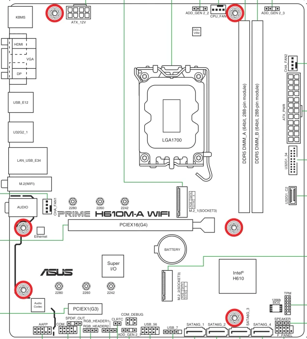 ASUS Prime H610M-A WIFI (Intel 1700)