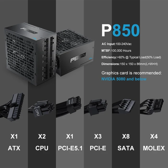 SAMA P Series P850 schwarz 850W, ATX 3.1
