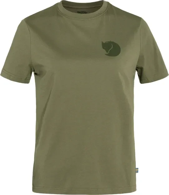 Fjällräven Fox Boxy Logo Funktionsshirt kurzarm grün (Damen)
