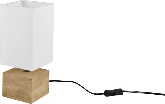 Trio Woody Tischleuchte E14 holz/weiß