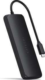 Satechi USB-C Hybrid Multiport-Adapter, schwarz, USB-C 3.0 [Stecker] (ST-UCHSEK)