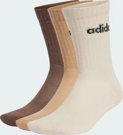 adidas Linear Crew Cushioned Socken brown/magic beige/earth strata, 3 Paare