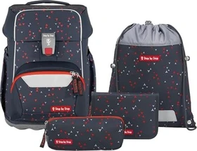 Step by Step Basis Anthrazit Triangles Schultaschen-Set, 4-tlg.