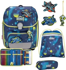 Scout Genius LED Planets Schultaschen-Set, 4-tlg.