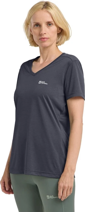 Jack Wolfskin Crosstrail Funktionsshirt kurzarm graphite/cool grey (Damen)