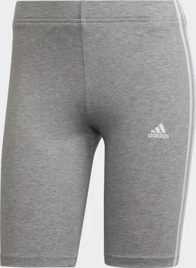 adidas Essentials 3-Streifen Tights Hose kurz medium grey heather/white (Damen)