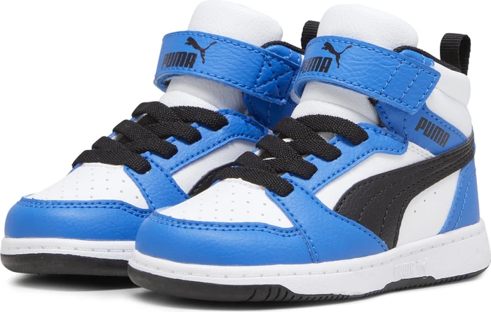 Puma Rebound V6 Mid puma white/puma black/racing blue (Junior)