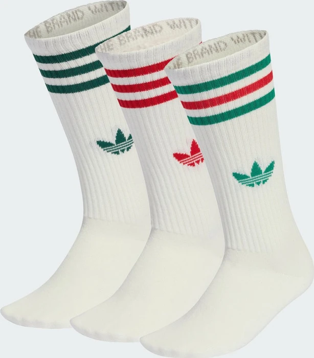 adidas 3-Streifen High Crew Socken off white, 3 Paare