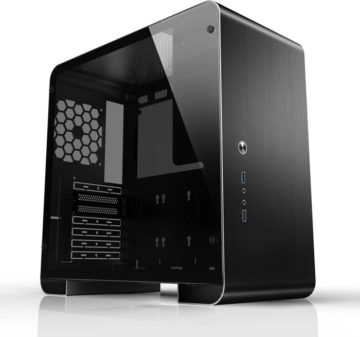 Jonsbo U4 Plus, schwarz, Glasfenster