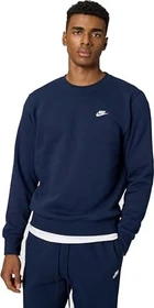Nike Club Fleece Crew Sweatshirt obsidian/white (Herren)