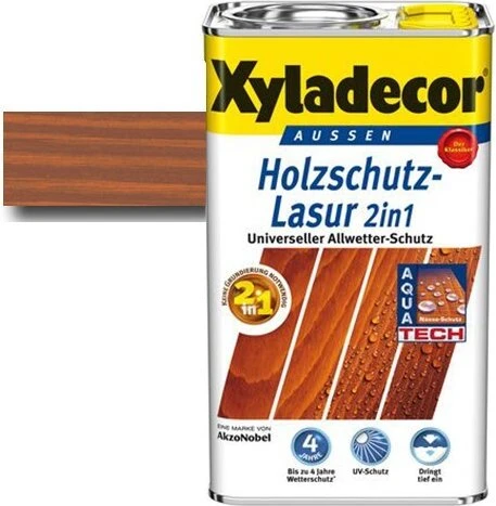 Xyladecor Holzschutz-Lasur teak, 4l