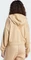 adidas Essentials 3-Streifen French Terry Quarter-Zip Hoodie warm sandstone/white (Damen) Vorschaubild