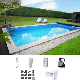 Kwad Stahlwandpool rechteckig 800x400x150cm