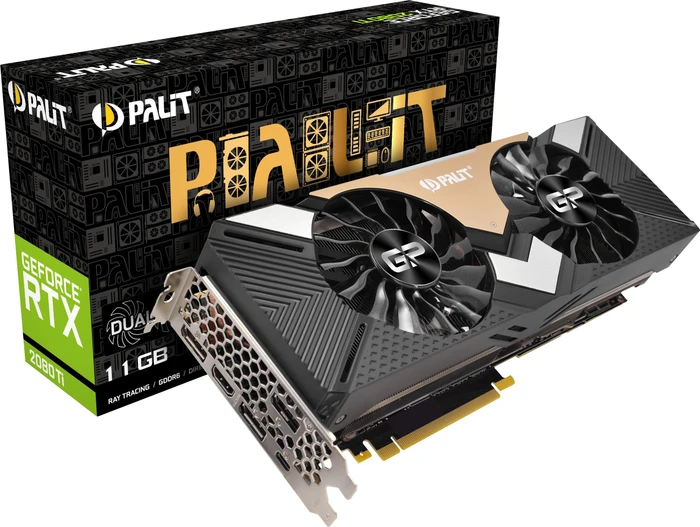 Palit GeForce RTX 2080 Ti Dual, 11GB GDDR6, HDMI, USB-C, 3x DP
