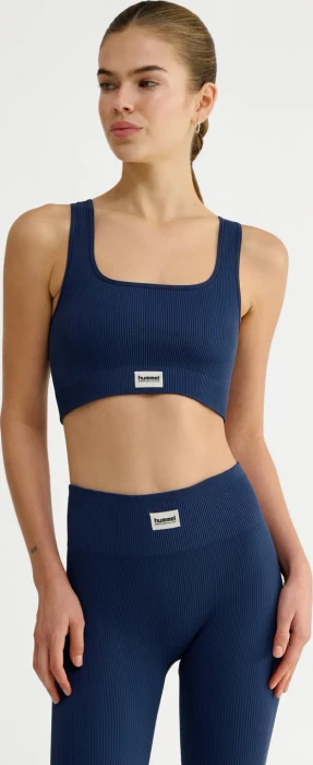 hummel Pulse Rib Sport-BH dress blue (Damen)