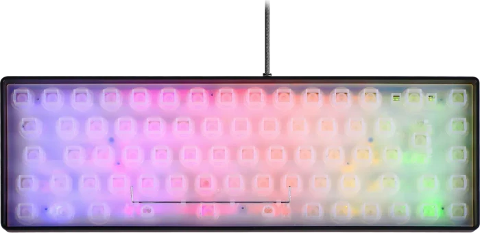 Deltaco Gaming DK240 Mini, 60%, schwarz, LEDs RGB, semi-transparent, USB, DE