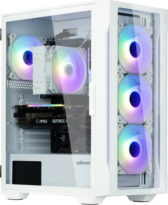 Zalman i3 Neo TG, weiß, Glasfenster