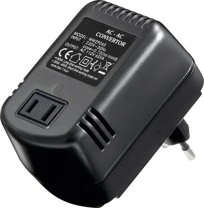 goobay MW2P045 Spannungswandler 230V zu 110V AC, 45W