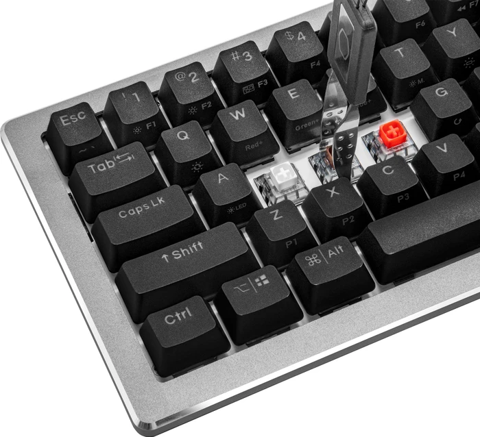 Cooler Master CK720, LEDs RGB, hot-swap, schwarz/grau, Kailh Box V2 BROWN, USB, US