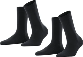 Falke Softmerino Socken anthra.mel, 2 Paare (Damen)
