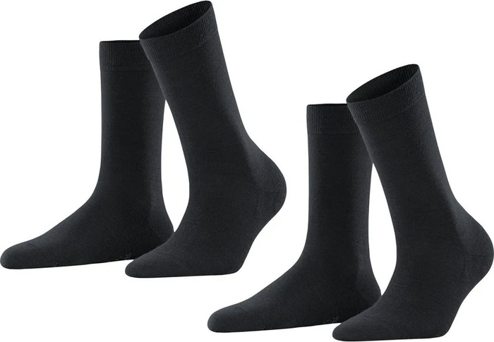 Falke Softmerino Socken anthra.mel, 2 Paare (Damen)