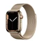 Apple Watch Series 7 (GPS + Cellular) 41mm Edelstahl gold mit Milanaise-Armband gold Vorschaubild