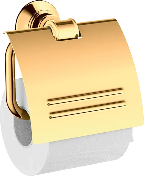 Hansgrohe AXOR Montreux Toilettenpapierhalter mit Deckel polished gold optic