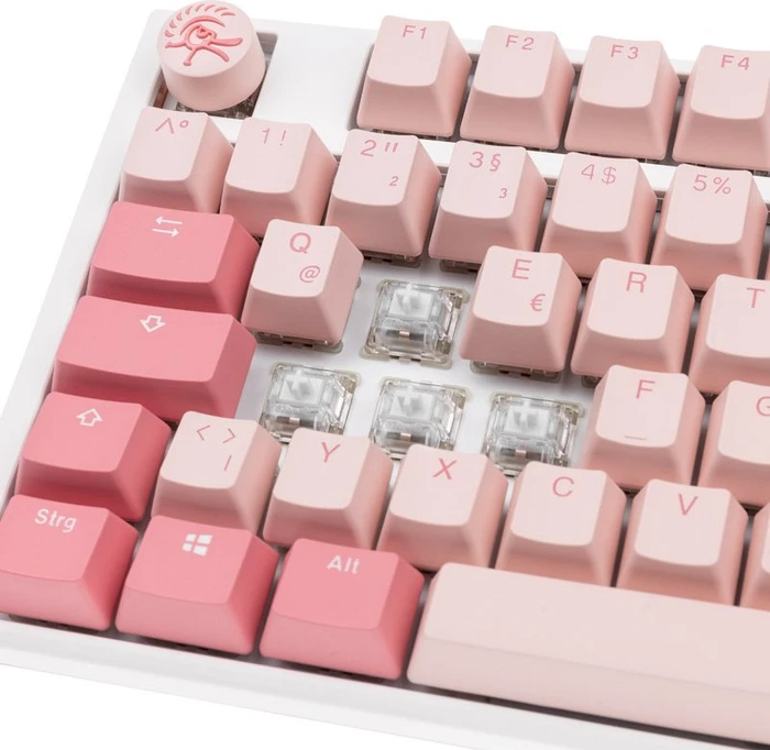 Ducky One 3, Gossamer Pink, MX ERGO CLEAR, USB, DE
