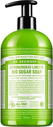 Dr. Bronner Shikakai Zitronengras-Limette Bio Sugar Soap, 710ml