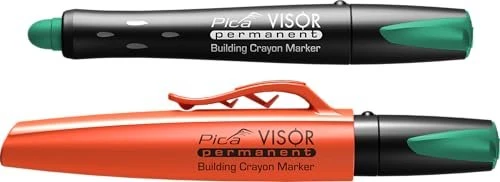 Pica-Marker Visor permanent Building Crayon Marker grün Drehbleistift 10mm grün, schwarz/grün