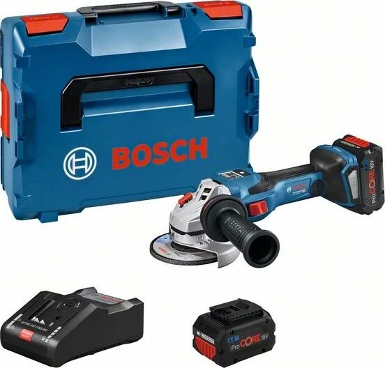 Bosch Professional GWS 18V-15 SC BITURBO Akku-Winkelschleifer inkl. L-Boxx + 2 Akkus 8.0Ah