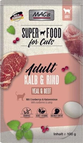 MAC's Pouch Pack Kalb mit Rind und Cranberry, 1.20kg (12x 100g)