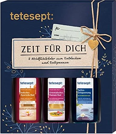 Tetesept Zeit für dich 3x Badezusatz 20ml + Anhänger Geschenkset