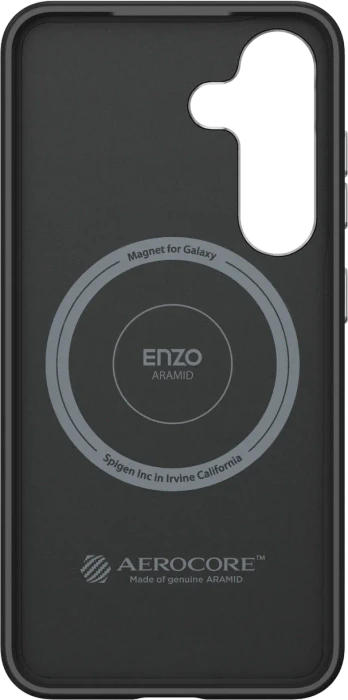 Samsung Spigen Enzo Aramid Magnet für Samsung Galaxy S25 Black Silver