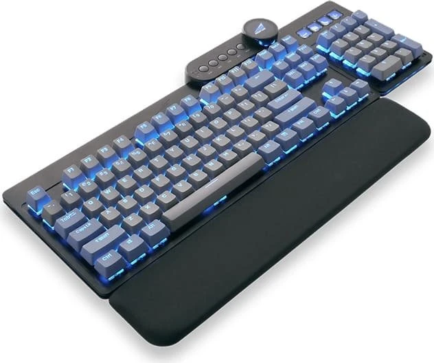 Mountain Mineral Keycap Set, Kunststoff (PBT) Double-Shot, grau/blau, 113 Tasten (104+9), ANSI-US