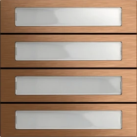 Gira System 106 Ruftastenmodul 4 Teilnehmer, bronze
