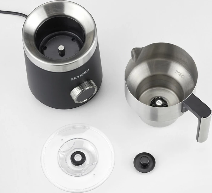 Severin SM 3587 Spuma 700 Plus elektrischer Milchaufschäumer mit Induktionsbehälter