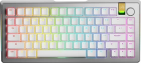 Glorious GMMK 3 Pro HE Wireless 75% Pre-built Gaming Keyboard, silber, LEDs RGB, Glorious Fox HE, USB/Bluetooth, US (GLO-KB-GMMK3-PRO-75-PB-HE-WL-SIL-US)