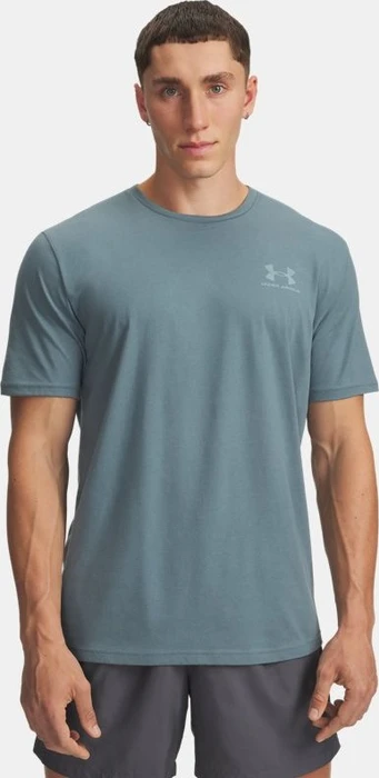 Under Armour Sportstyle Left Chest Funktionsshirt kurzarm jasper blue/serpentine (Herren)