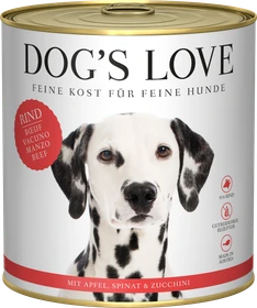 PetCo Dog's Love Classic Rind mit Apfel, Spinat und Zucchini, 800g