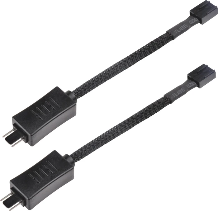 SilverStone CPF05, 4-Pin Verlängerung, sleeved, schwarz