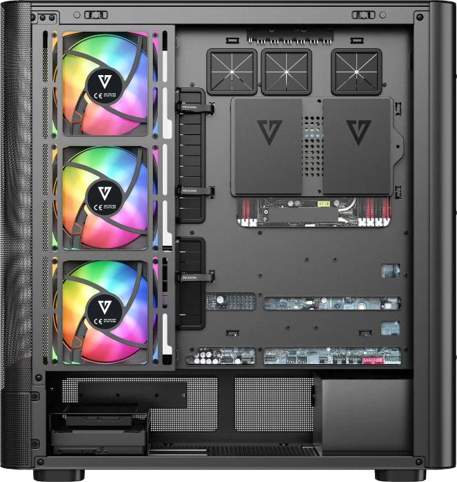 Modecom Volcano AQ300 ARGB Black, Glasfenster